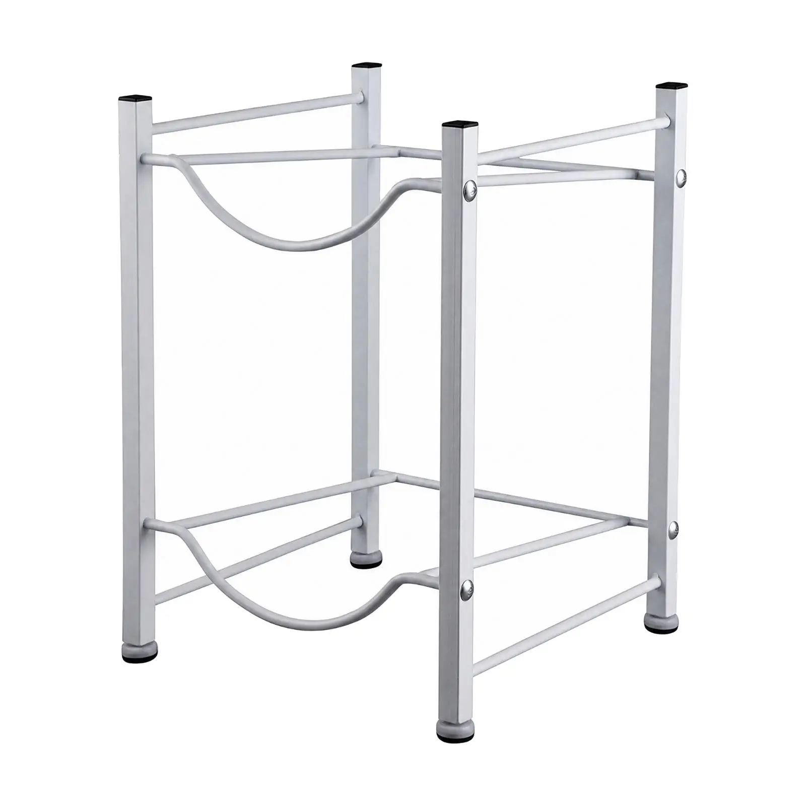 Freestanding Two Tier Steel Water Jug Holder Storage Rack for Kitchen Utility Corner Office Break Room Compact Organizer