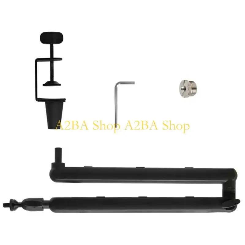 A2BA Foldable Mic Stand 360 Degree Rotation Low Height Design for Phone Tablet Device