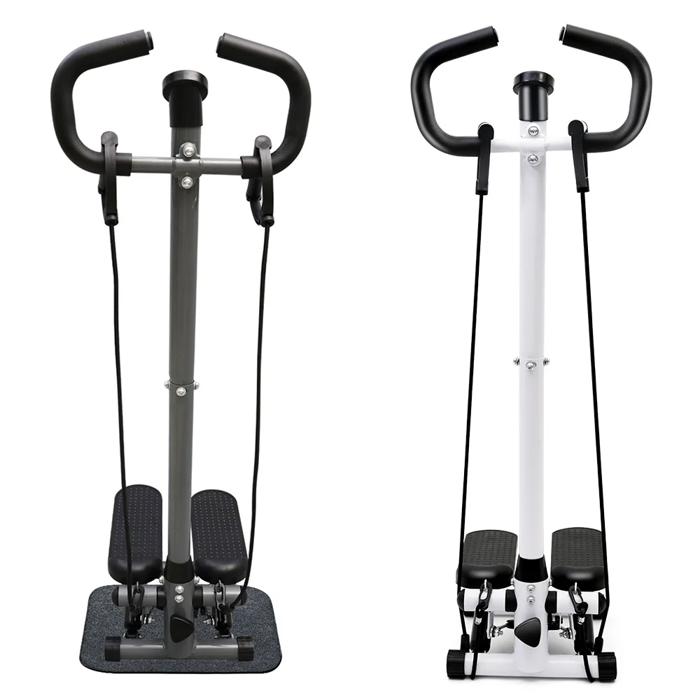 Übung Stepper Maschine Fitness Twist Stepper Treppenstufe mit Lenker LCD-Monitor Widerstandsbänder Cardio Workout Home Gym
