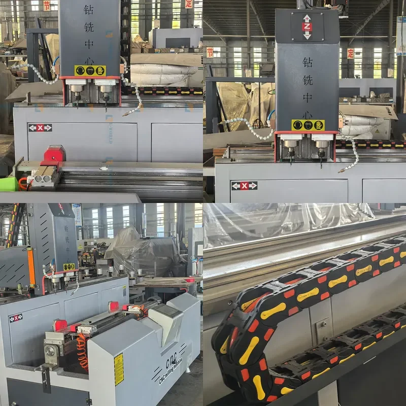 CNC1200 Double Head Aluminum Profile Machining Center for Three Sided Drilling Milling and Hardware Hole Processing