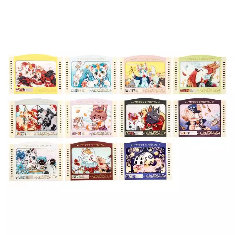 Cosmile Official INHUMAN Fabulous Beasts Cartoon Photo Card Pet Film Collection Cards Anime Cosplay Cute Gift C