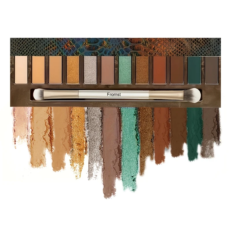 【12 kleuren oogschaduwpalet】 Elegant en luxueus - Starlight Aurora 2.0-editie |   Ingebouwde spiegel |   Pearl Shimmer, Stage-Ready Lo