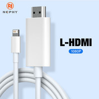 1080P HDTV Cable TV Digital AV Adapter for iphone to HDMI Cables for iphone 14 13 12 11 Pro Max 6s 8 7 Plus XR XS ipad Mini Air