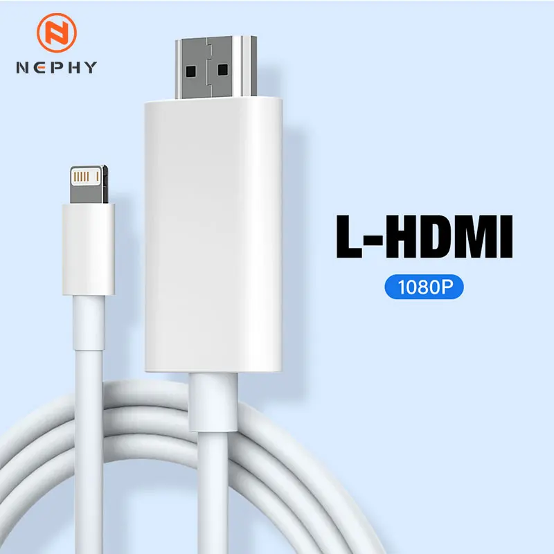 1080P HDTV Cable TV Digital AV Adapter for iphone to HDMI Cables for iphone 14 13 12 11 Pro Max 6s 8 7 Plus XR XS ipad Mini Air