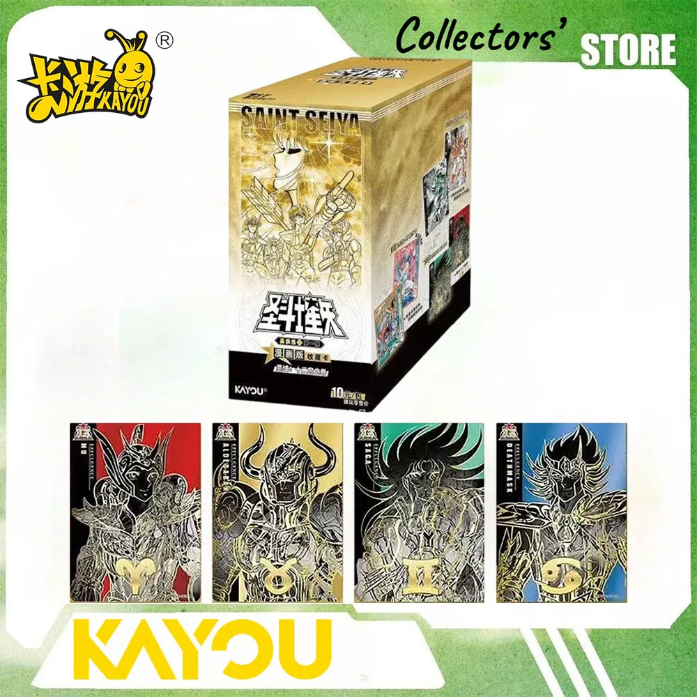 Kayou Classic Saint Seiya Anime Card Set,Manga Edition Contract Booster Box Vol.1 Exclusive Shiny Gold Foil Zodiac Character