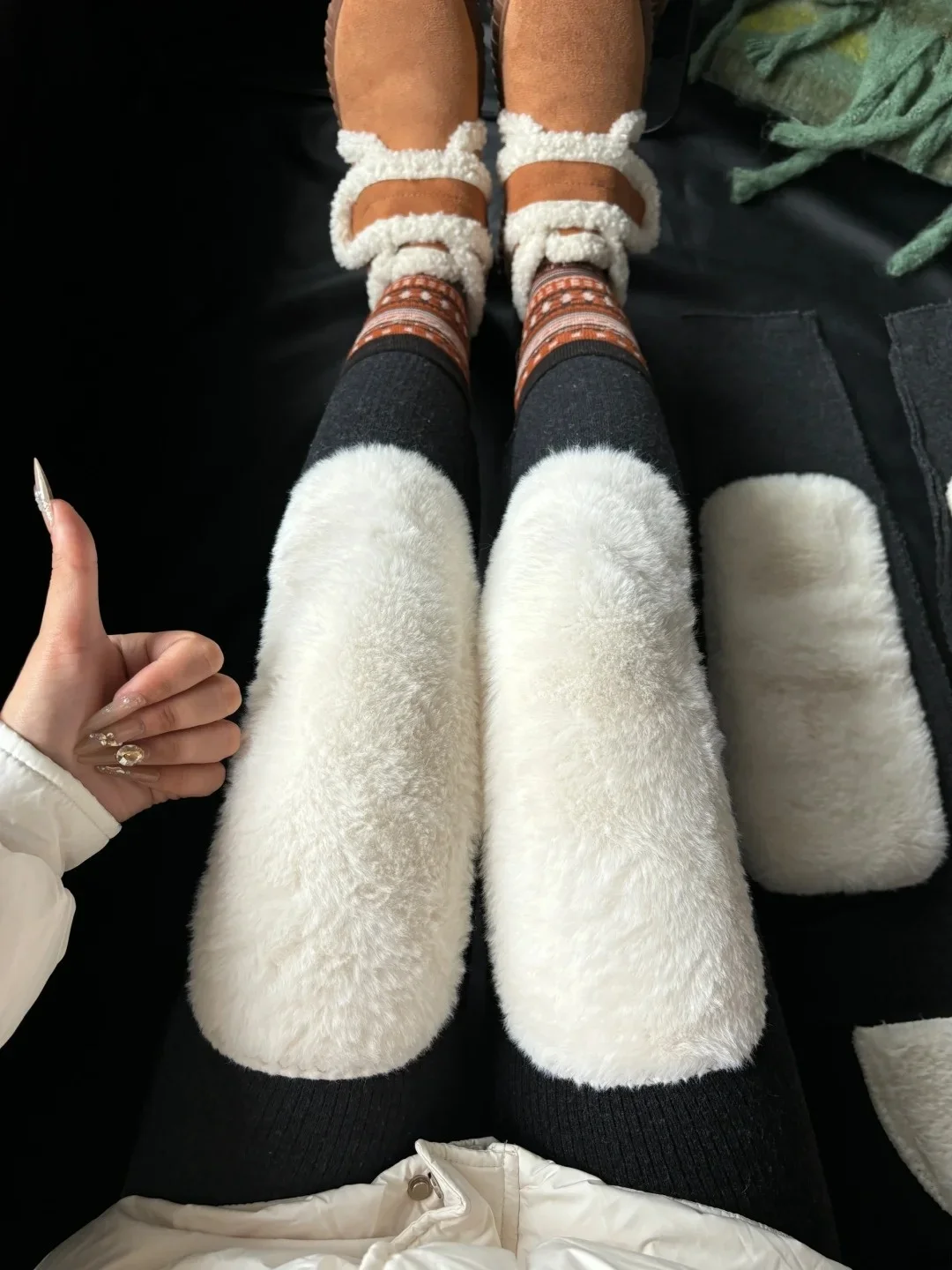 

Harbin Northeastern Women's Winter Thickened Fleece Lined Wool Cashmere Base Layer Warm Cotton Pants Men's Cold Proof Trousers