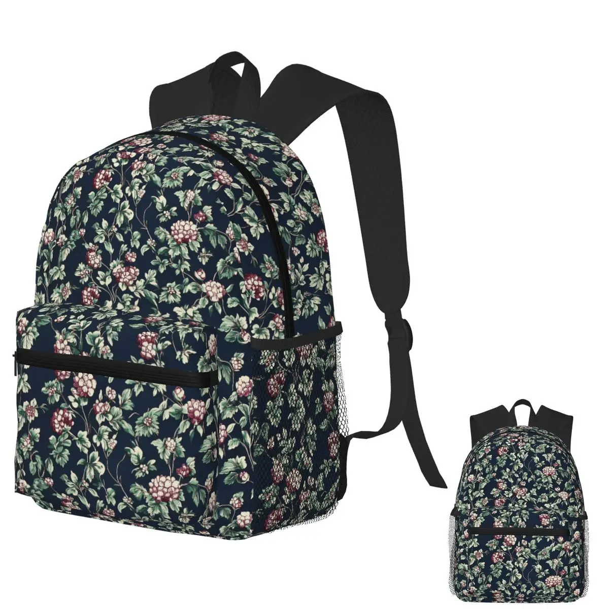 

Trendy Exotic Romantic Fresh Chintzy Print Student Backpack School Bag Hiking Travel Daypack for Men Women Bookbag Shoulder Bags