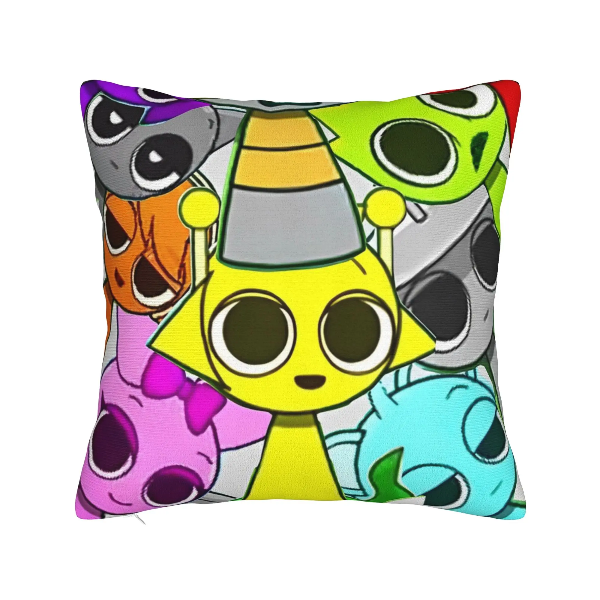 Sprunki Cartoon Games   Pillowcase Polyester Cushion Cover Gift  Throw Pillow Case Cover Home Square 40*40cm