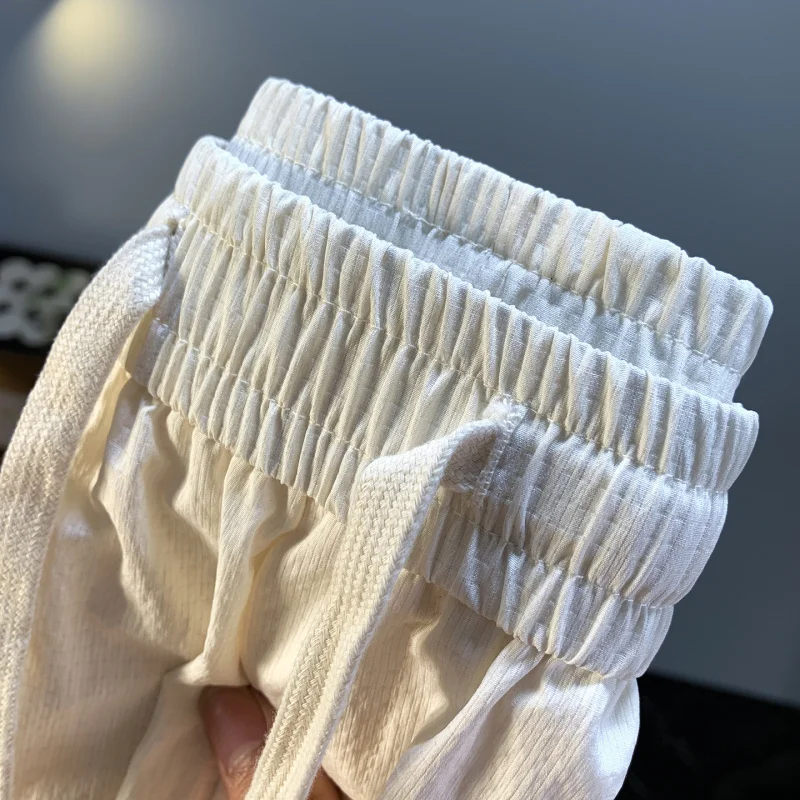 여름용 남성용 작업 반바지, 얇고 시원하며 통기성이 뛰어나고 야외 활동이 가능한 루즈하고 신축성이 뛰어나며 다용도로 활용 가능한 비치 팬츠