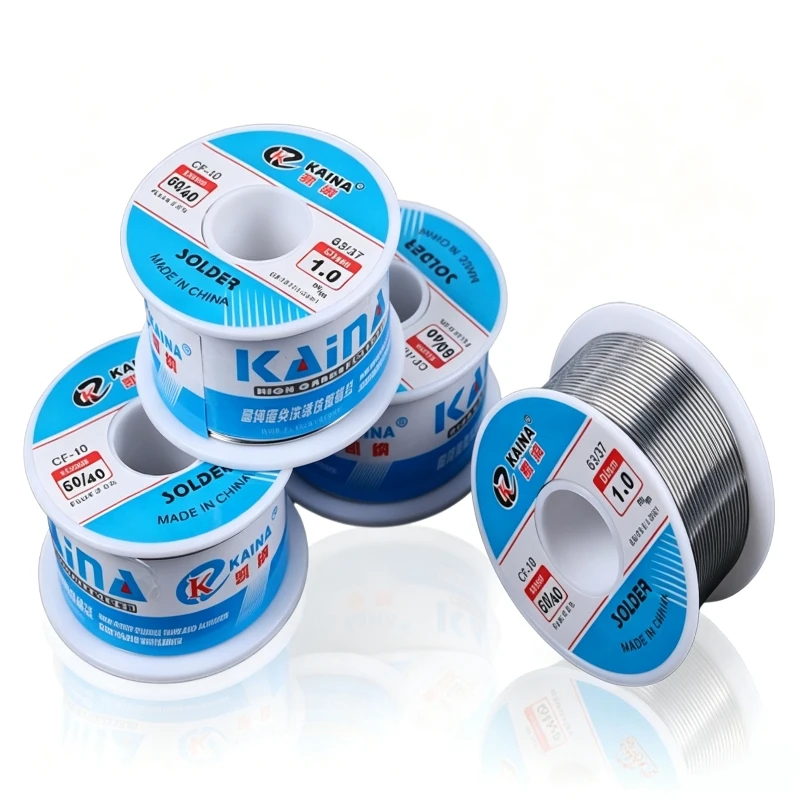 63/37 CF‑10 Rosin Core Solder Wire Reel,50g 0.8‑1.0mm 2% Flux No‑clean Low Melting Point Tin Wire For Electronic DIY Welding