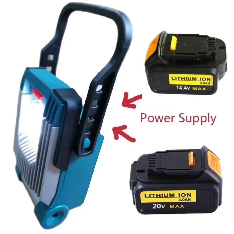 Lampu kerja LED baterai Lithium lampu lokasi Flash untuk Makita untuk Dewalt untuk Bosch untuk Milwaukee baterai Li-ion 18V 20V