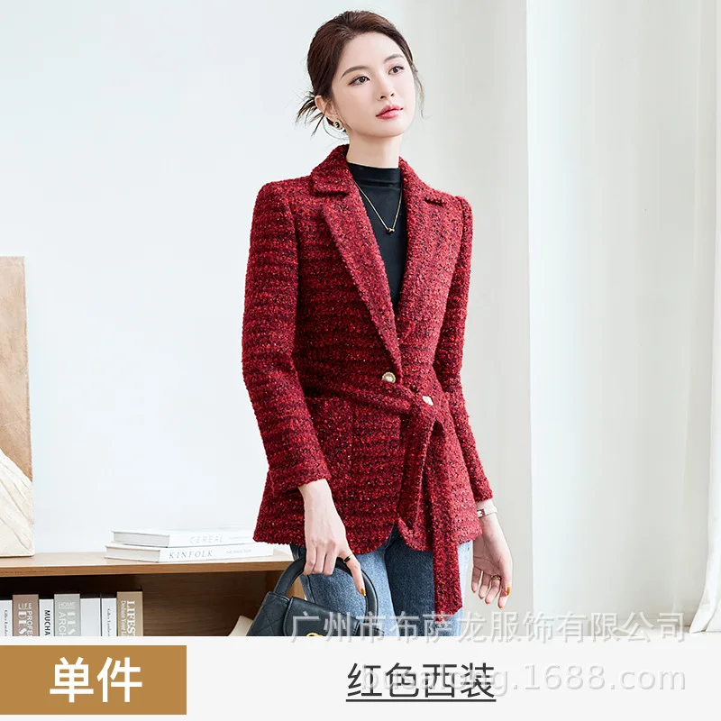 موديل 2025New Busa Dragonbusalong سترة نسائية احترافية بأكمام طويلة سترة رسمية واحدة ملابس العمل 2619 #5