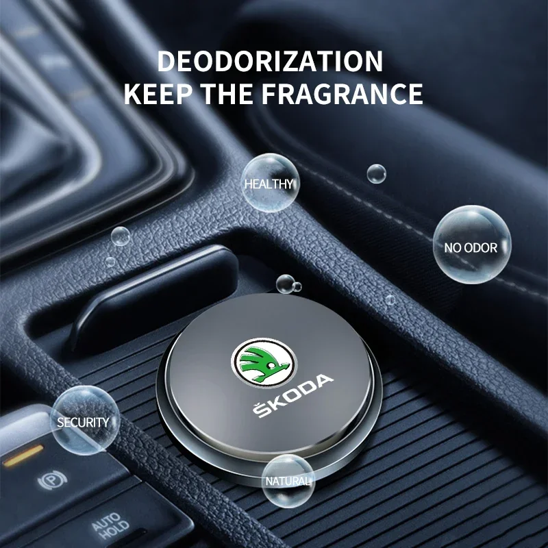 2Pc Car Interior Freshener Aromatherapy Perfume Decor for Skoda Octavia Rapid Kodiaq Karoq Superb Fabia Kamiq VisionS Car Solar