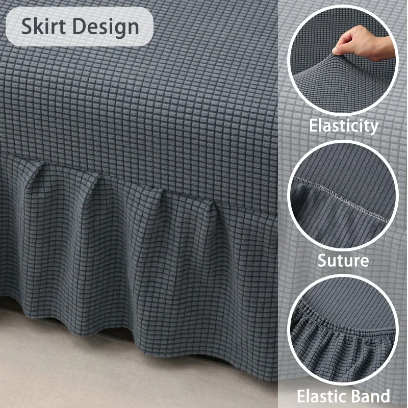 Corn Kernels Sofa Bed Cover Skirt Type Foldable Armless Stretch Sofa Cover Towel Hem Type Multiple Colors