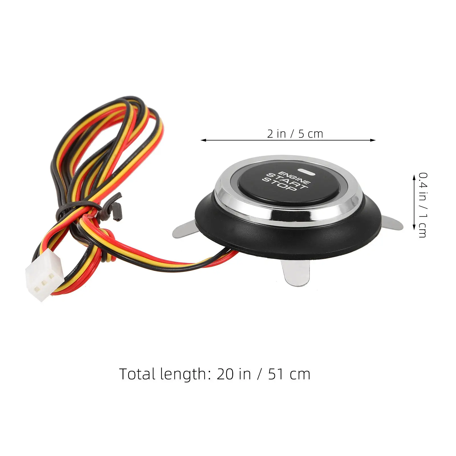 Picture 3: 12V Push Button Starter Switch Engine Start Button Scratch Resistant Copper Quick Car Ignition Keyless Push to Start Kit Vehicle