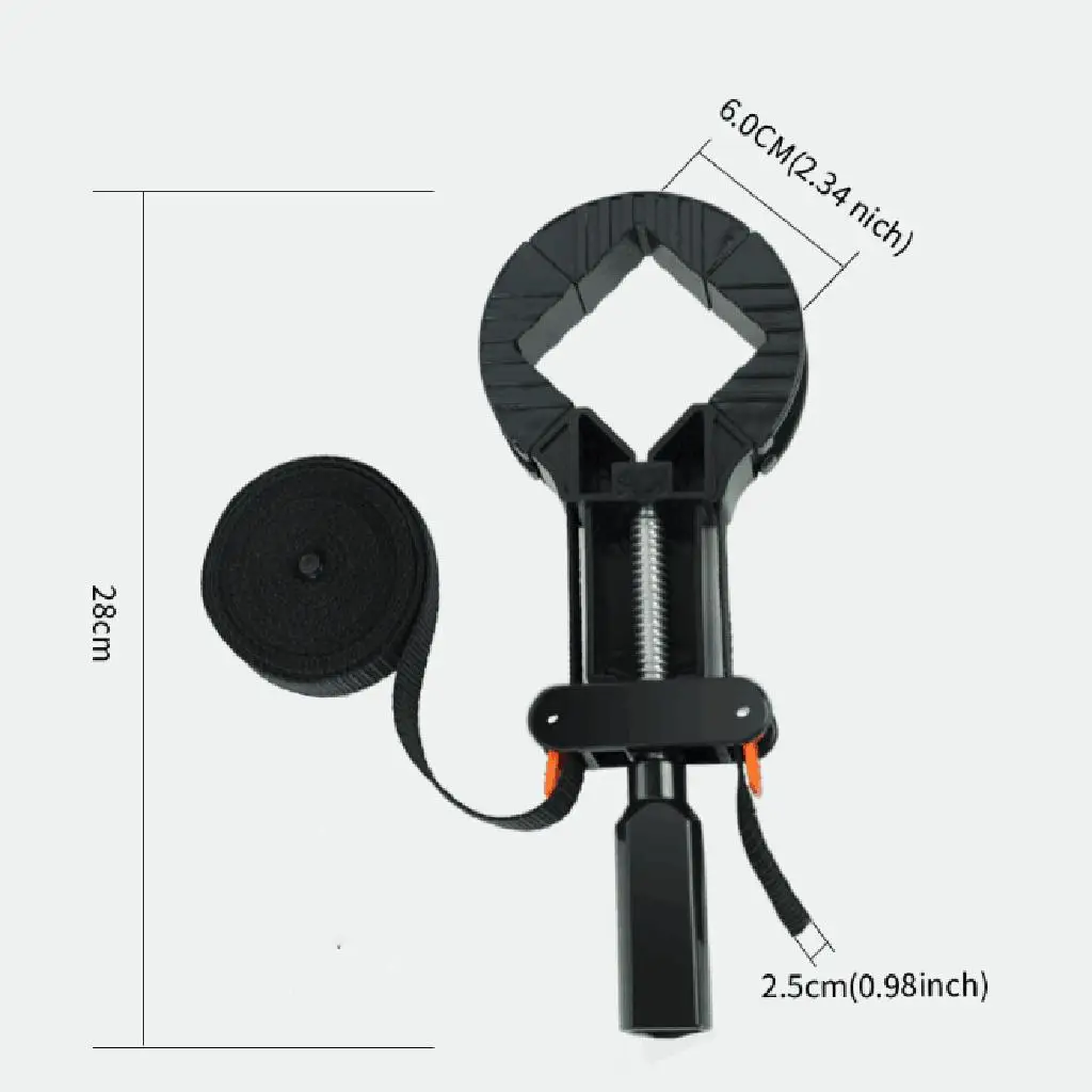Nylon Band Strap Clamp with Ratchet Adjustment Corner Clamp Frame Vise for Woodworking and Photo Frame Installation