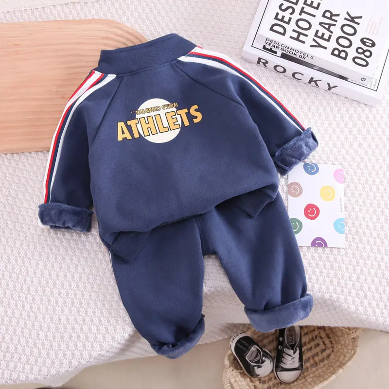 Boys Clothing Spring Formal Gentleman 2pcs/Set Suit For Kids Clothes Cotton Waffle Children Plaid Tracksuit 1 2 3 4 5 YEARS