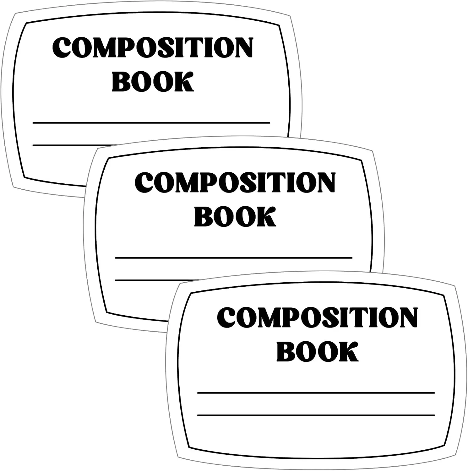 3 Pcs Composition Book Bulletin Board Border 23.6x15.8 Inches Classroom Decor for School Walls