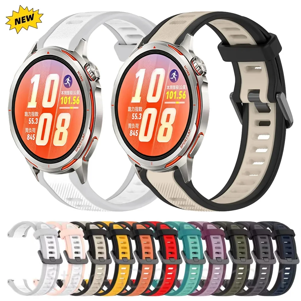 22/20/18mm Sports Silicone Strap For Huawei Watch GT Runner 2 Ultimate 2 GT6/5/4 Soft Band Amazfit Balance 3 Bip Max Active Max