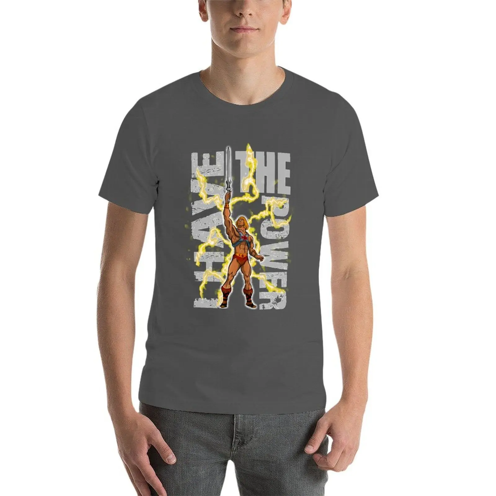 He-Man Powe_rful Guy تي شيرت كلاسيكي تي شيرت g رجل تي شيرت للرجال تي شيرت رجل عادي تي شيرت #4