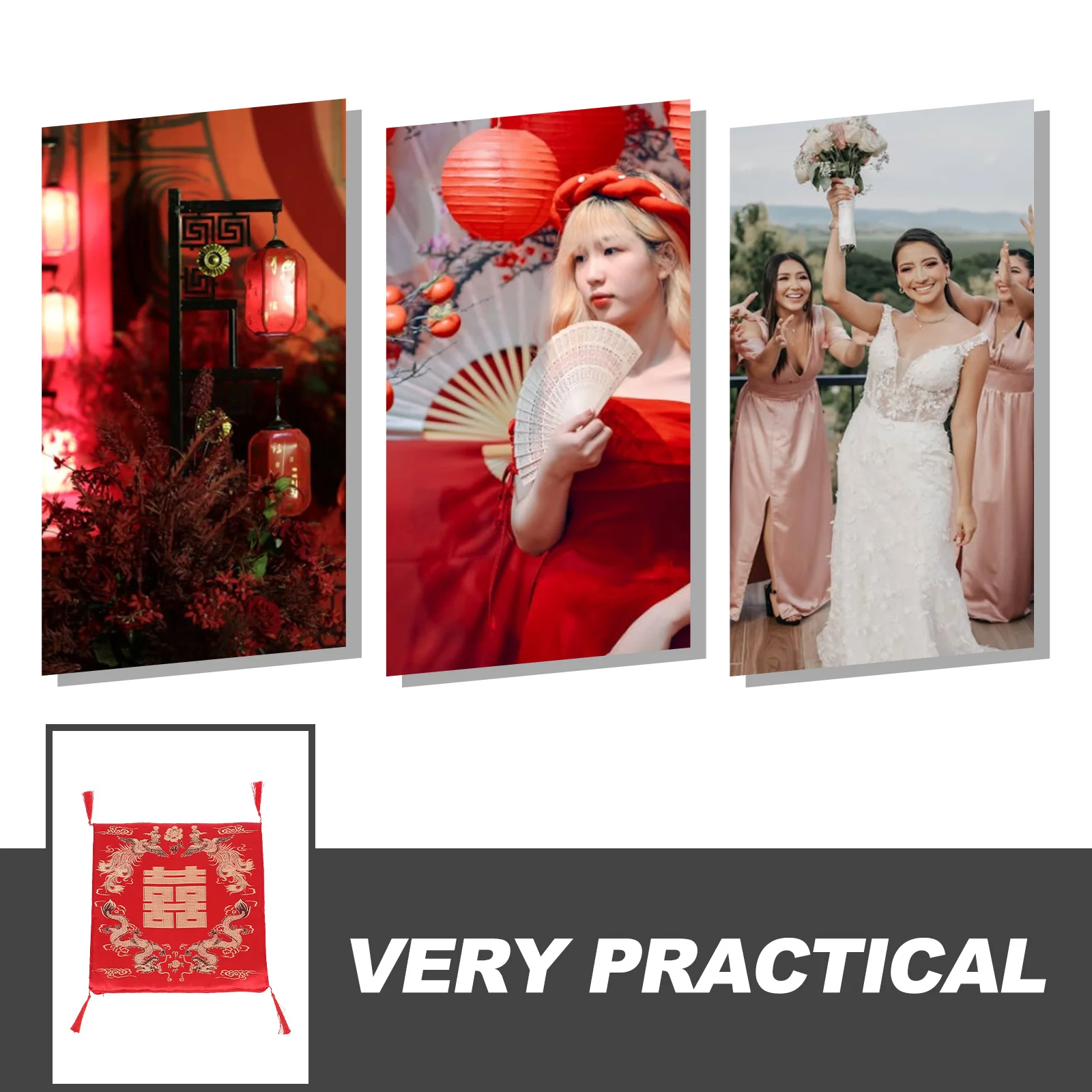 

Dragon Phoenix Thickened Square Seat Cushion Ergonomic Chair Pad Comfortable Cushion for Dining Office Car Auto Seat Portable