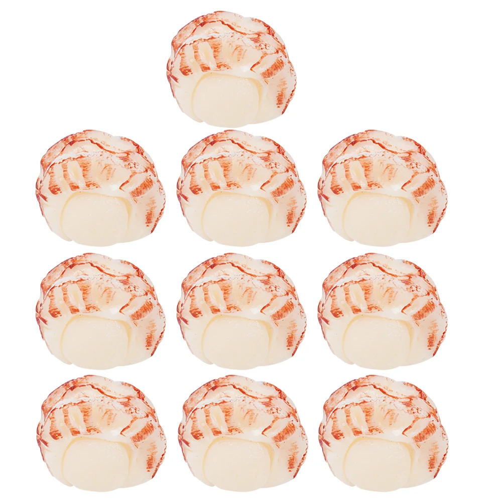 

10 PCS Simulated Food Model Artificial Craft Decor Dollhouse Toy Decorations Fake Lifelike Shrimp Models