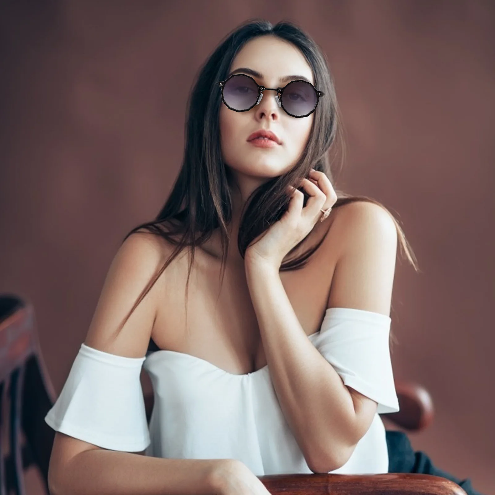 

Chic Women Sunglasses Practical Design Exquisite Craftsmanship Multipurpose Party Beach Photo Prop Gift Party Glasses