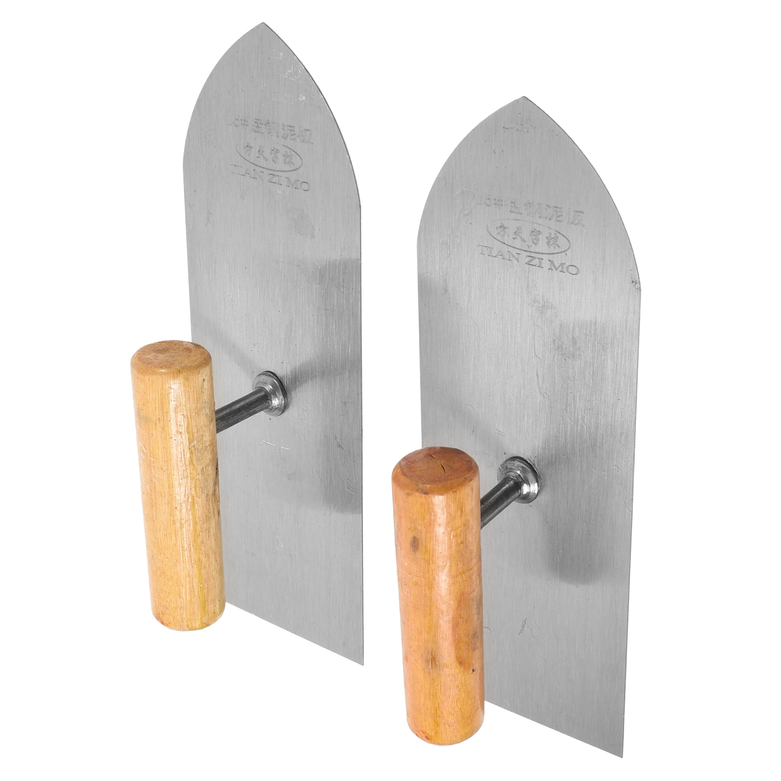 2 قطعة الفولاذ المقاوم للصدأ دريوال تنعيم ملعقة المحمولة جدار التجصيص مجرفة أداة التشطيب المعدنية لإصلاح المنزل الاسمنت