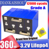 Lifepo4 Battery 3.2V 360Ah 340Ah 100Ah 12000 cycles DIY 12V 24V 48V Lithium iron phosphate Rechargeable Cell For Solar Camping