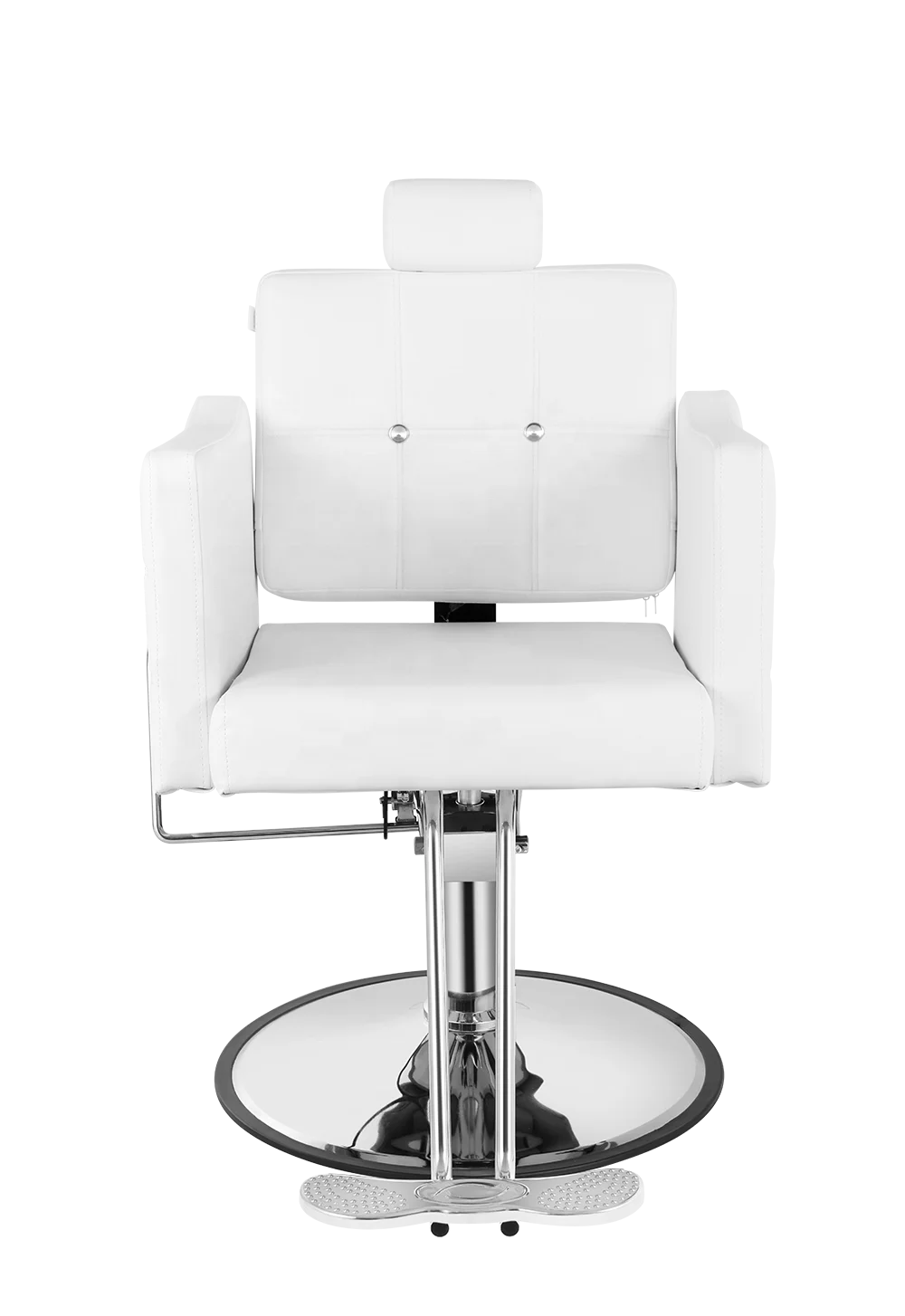 White Reclining Salon Chair for Barber Shop Women Styling Chair Multi-position Reclining Chair for Salon