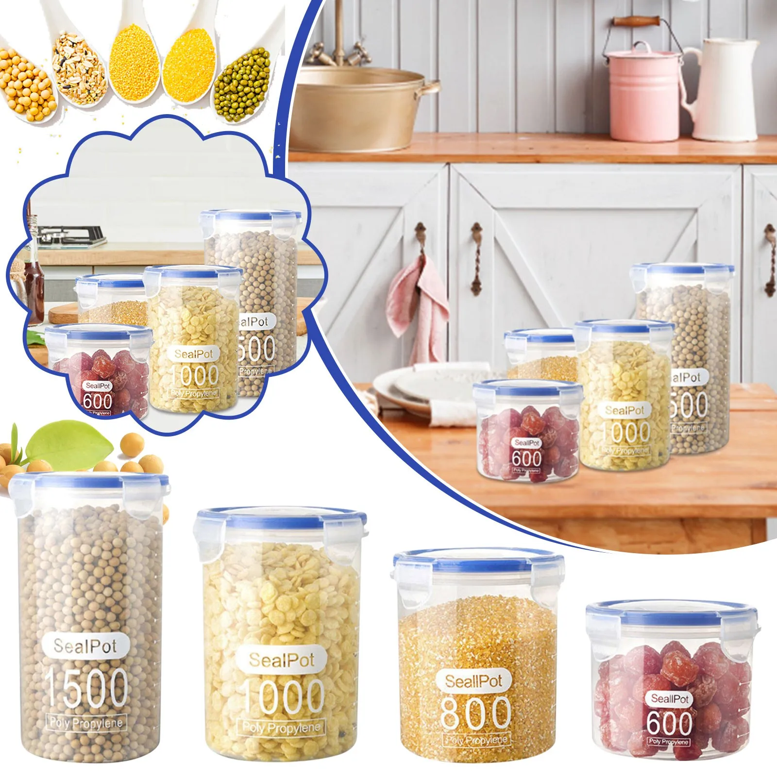 

Reusable Airtight Storage Box For Kitchen Food Preservation Container Storage Airtight Container Organiseurs De Rangement Storag