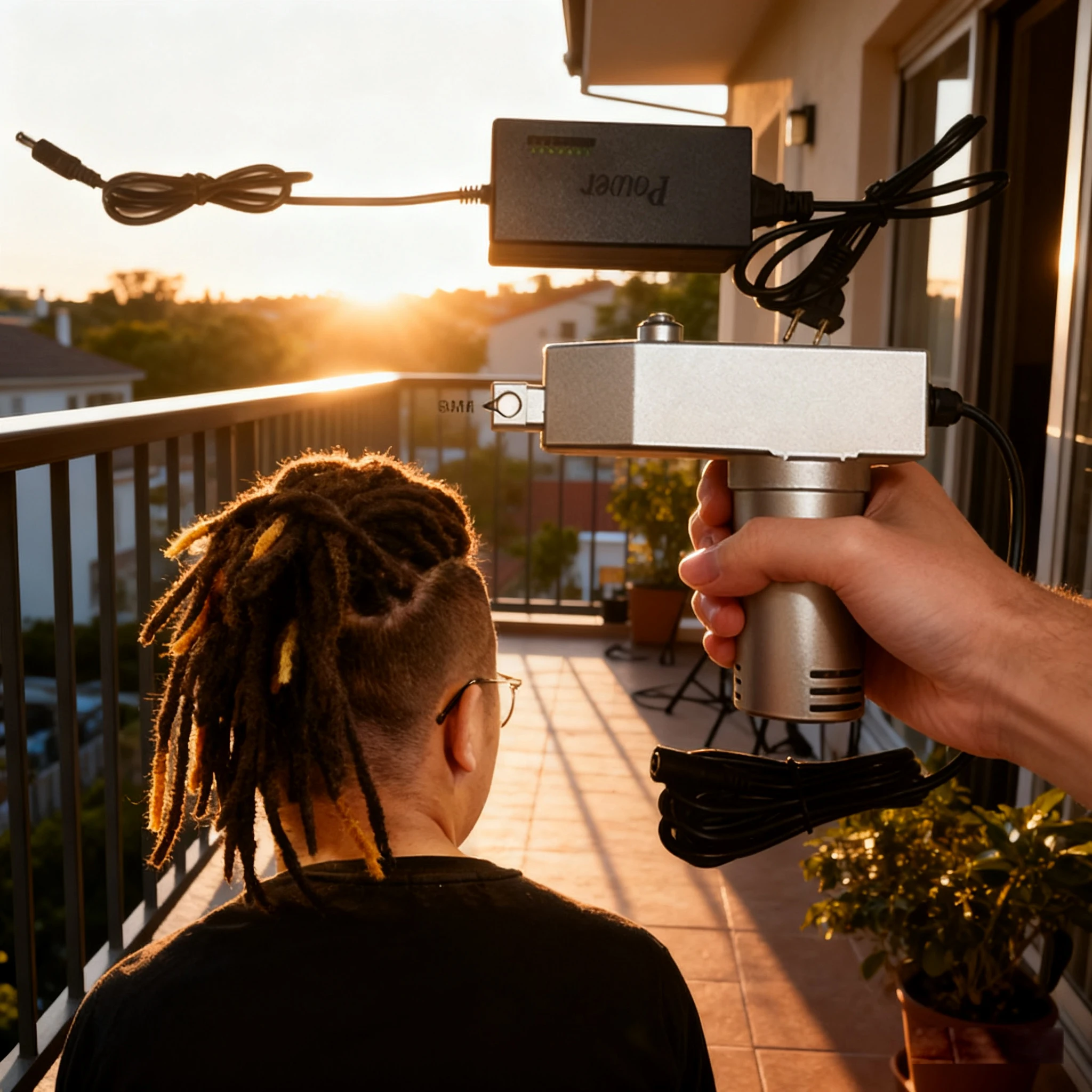Mesin Pembuat Dreadlock Otomatis, Pembuat Locs Instan Elektrik dengan 6 Kepala, Perangkat Genggam Portabel untuk Penggunaan di Rumah