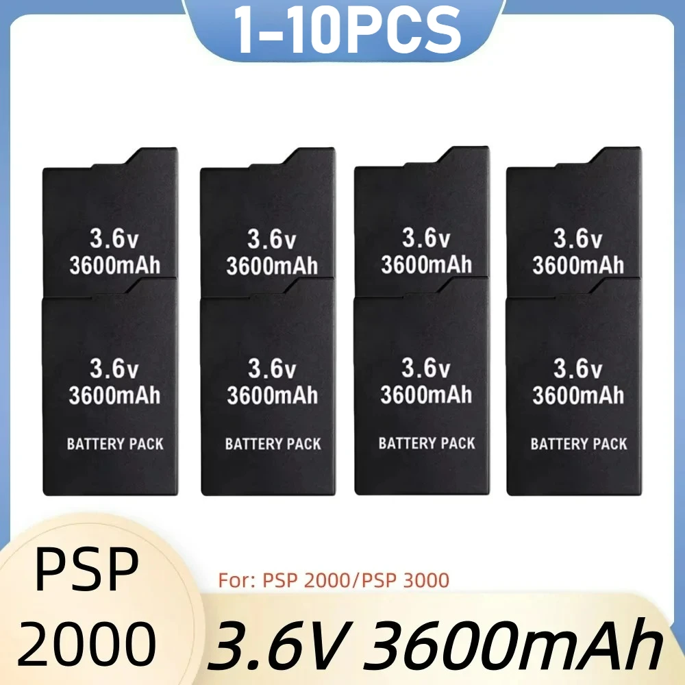3.6V For PSP 2000/3000 3600mAh Rechargeable Lithium Battery Pack for PSP 1000 PSP-S110 3600mAh Lithium Batteries