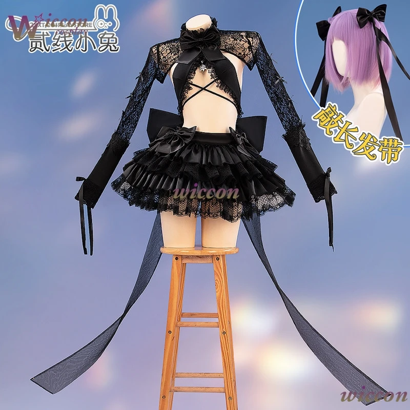 

cOS Godwomen Victory Liberalio Jellyfish Cosplay Full Set Outfit Black Lolita Sexy Dress Party Halloween Costume Accessorie