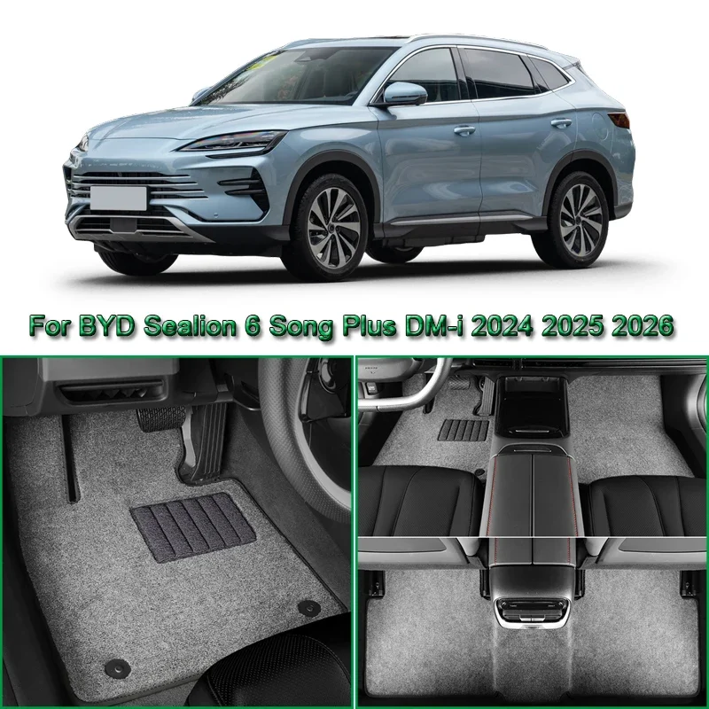 

Fit For BYD Sealion 6 Song Plus DM-i LHD RHD Car Floor Mats Waterproof Non-Slip Floor Mats Internal Protection Carpets Rugs