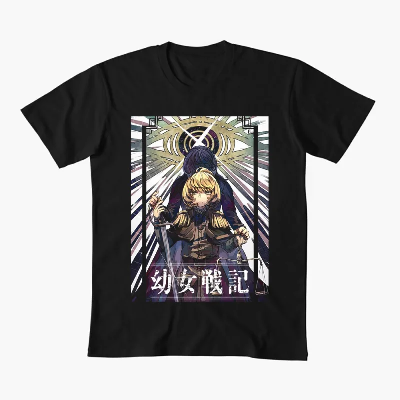 

Saga Of Tanya The Evil 0429 Tanya Degurechaff Anime Gift t shirt Youjo Senki Manga tee Short-sleeve Y2K Clothes All size Tops