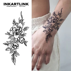 Flower  temporary tattoo sticker, waterproof magic tattoo, lasts to 15 days fake tattoo, semi permanent tattoo