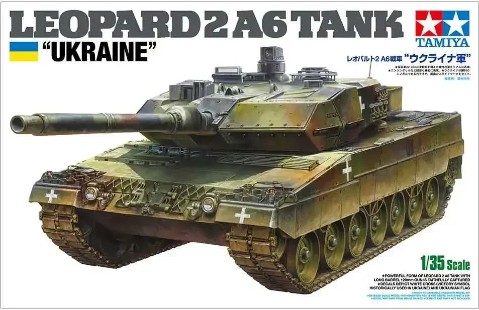 TAMIYA Assembled Tank Model Kit 25207 German Leopard 2A6 Main Battle Tank "Ukraine" 1/35