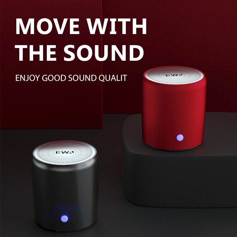 2025 حار بيع EWA A107 TWS مكبر صوت لاسلكي صغير محمول RGB LED مع مضخم صوت RGB ميكروفون الإضاءة لاستخدام الحفلات