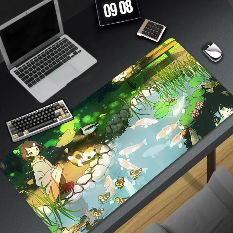 

Mousepad Pattern Game Pad Rubber HD Mouse Pad PC Accessories Desk Mat Non Slip Office Table Mat Gamer Cartoon City Keyboard Pad