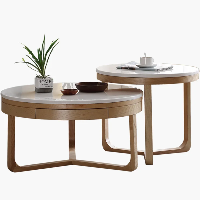 

Nordic marble round coffee table creative living room furniture simple modern size round