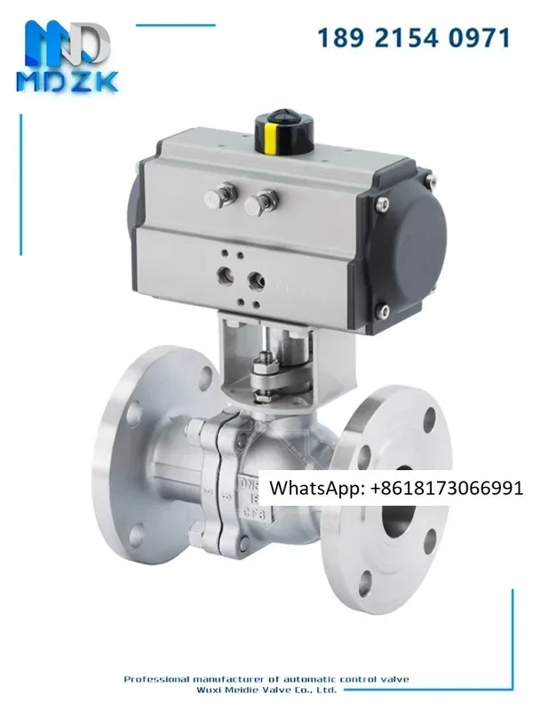 Pneumatic stainless steel flange ball valve Pneumatic stainless steel ball valve Q641F-16P DN15 DN20