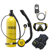 DIDEEP X5000 Plus 2L diving tank, oxygen tank, scuba converter head, diving vest, diving breathing tube, diving goggles