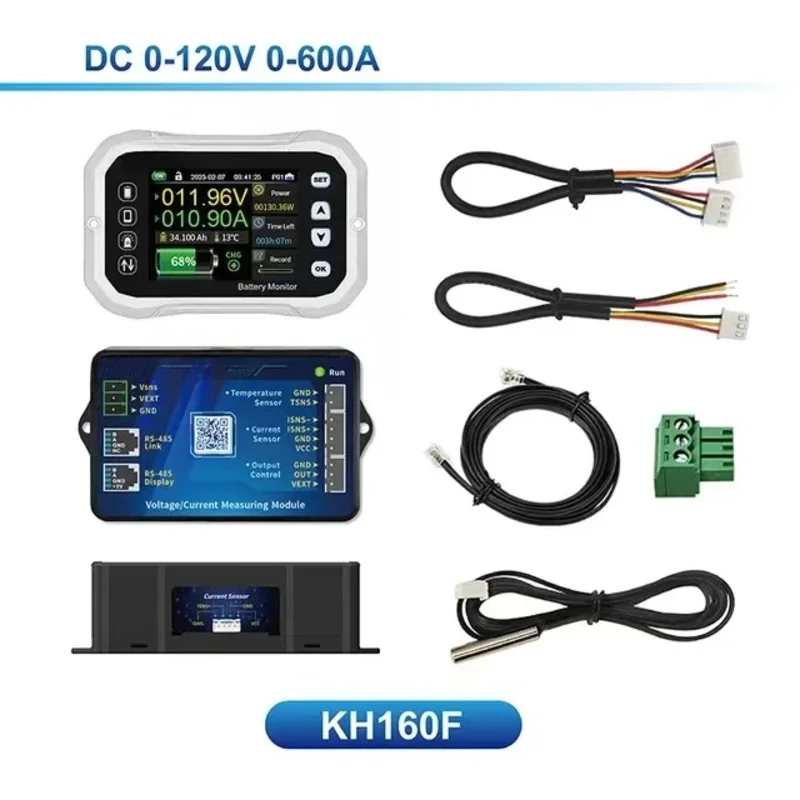 KH160F KH140F KH110F Monitor 0-120V 0-100A/400A/600A Voltage Current Tester Capacity Indicator RV Battery VA