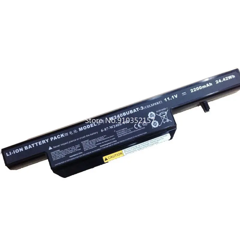 Battery For CLEVO  W250 W240BAT-6 6-87-W15ES-4V4 W251EU W252EU W255EU W255HS W255HU W258EU RM320 W251EL 7872-9040/A New