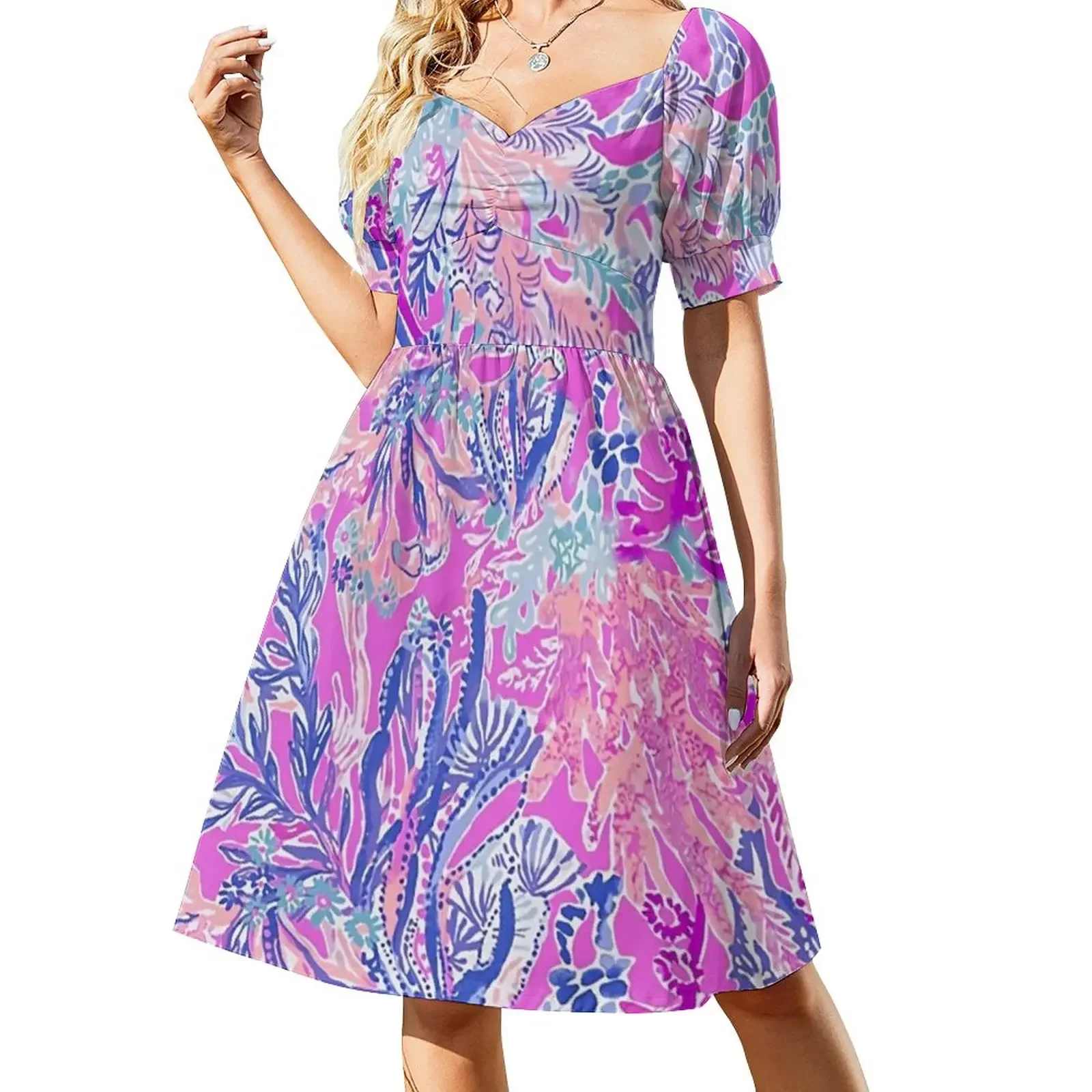 

Aquadesic Seamless Tileable Short-Sleeved Dress elegant chic women dresses promotion beach dresses dress Woman dresses
