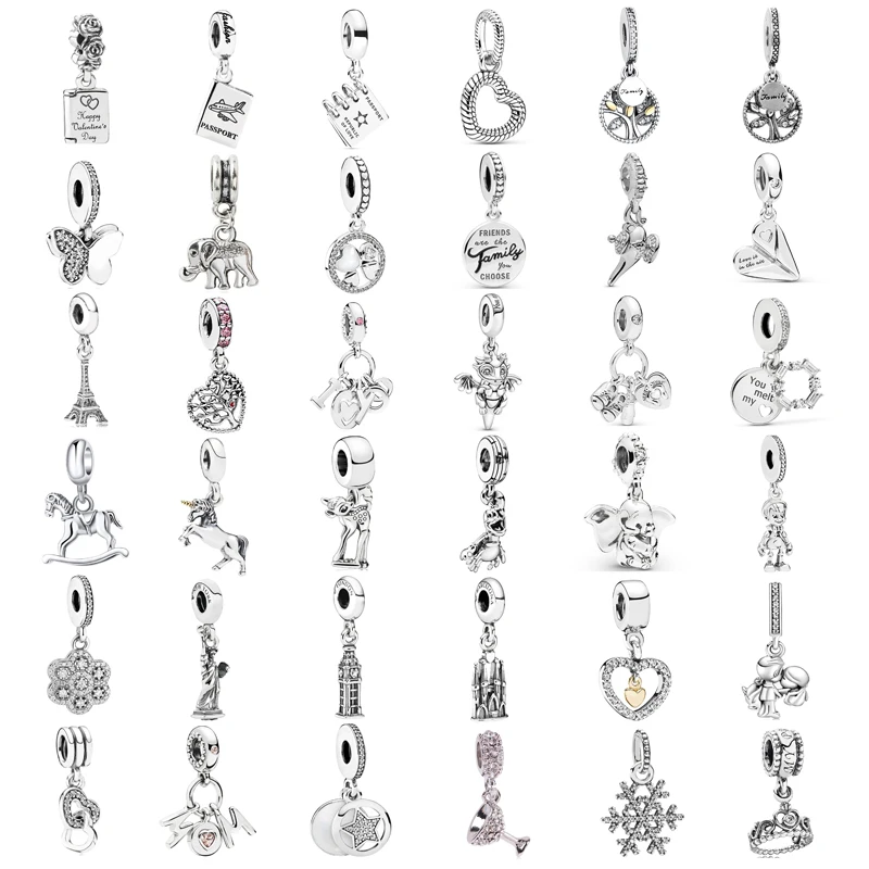 New Fashion Charm Original Red Deer Life Tree Pendant Suitable for the original Pandora Women\'s Bracelet Jewelry Accessories Gif