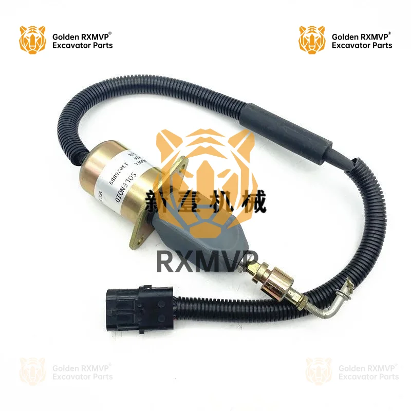 For Shantui Sr10 Weichai Engine Shut-off Solenoid Valve, Deutz 226b Shut-off Switch, 13026889 Excavator Accessories