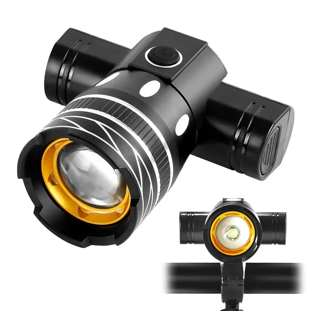

LED Light Bike/Bicycle/Light Set USB Rechargeable Headlight/Flashlight Waterproof Zoomable Cycling Lamp for Bike