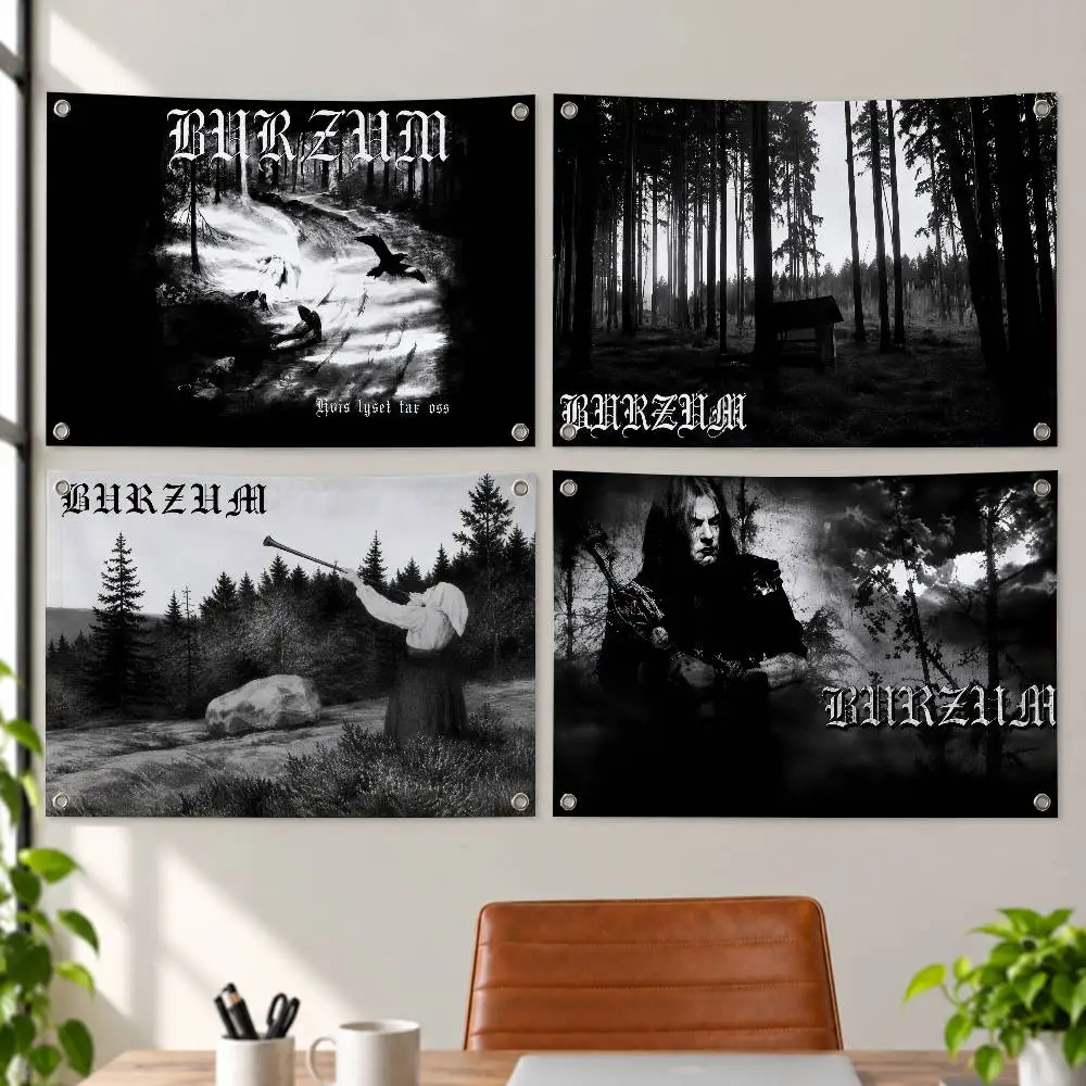 Music Artist Burzum Aesthetic Wall Tapestry Flag Printed Wall Hanging Living Room Party Outdoor Decor